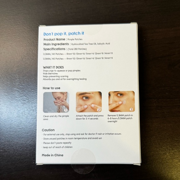 Pimple Patches Face Hydrocolloid Acne Zit Day Night Tea Tree 280 Patches SR3 - Picture 3 of 6